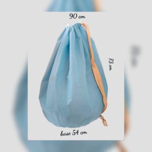 Bolsa Costal Lavandería Azul Cordón Dorado con Refuerzo Stitchbond