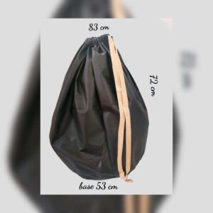 Bolsa Costal Negro Cordón Dorado 100 PZAS