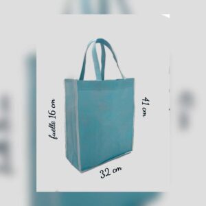 Bolsa Fuelle Azul Laminada con Viez Blanco