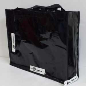 Bolsa Laminada Negra Tipo Charol XL