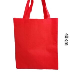 Bolsa Plana Costura Roja