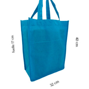 BOLSA E4 AZUL GRABADO MARGARITAS