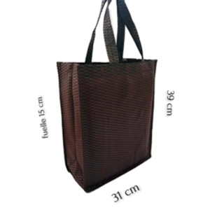 BOLSA E4 CHOCOLATE GRABADO AGUA