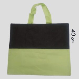 Bolsa Plana Combinada Olivo con Negro