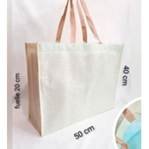 BOLSA XL BEIGE GRABADO PIEDRA ASA MOCHILA REFORZADA